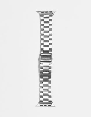 Christin Lars chunky link smart watch strap in silver