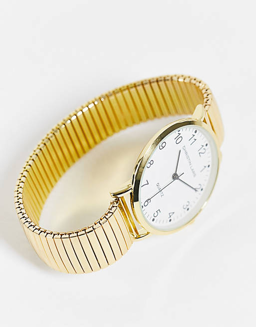 Buiten adem Rudyard Kipling medeklinker Christin Lars - Gouden horloge met witte wijzerplaat | ASOS
