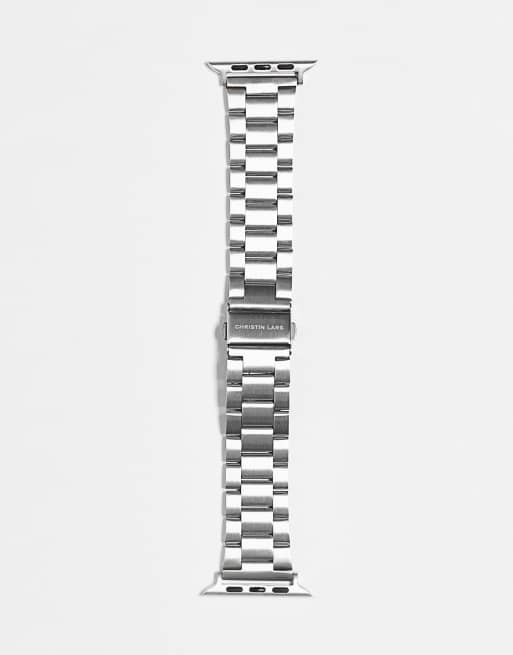 Christin Lars - Grove schakelband voor smartwatch in zilver