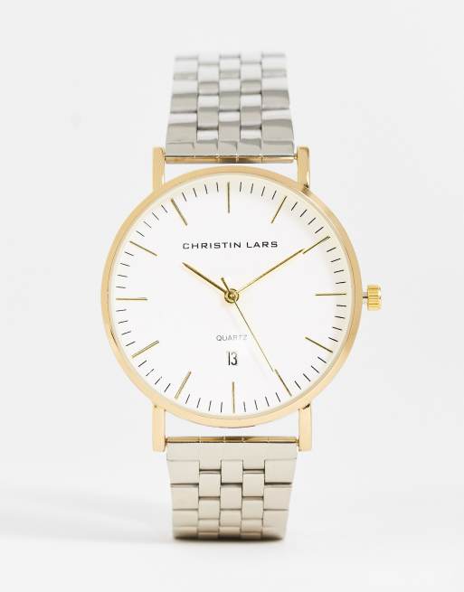 Christin Lars – Herrenuhr aus Edelstahl in Silber mit Datumsfunktion