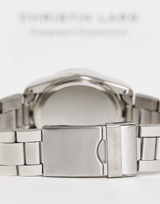 Christin Lars - Horloge met brede schakelband in zilver, 2 van 4