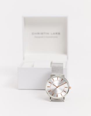 Christin Lars Mesh Bracelet Watch In Two Tonesilver ModeSens