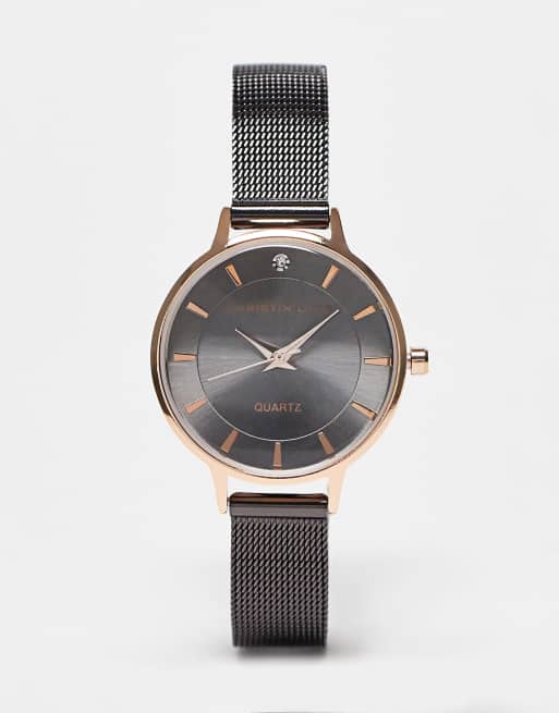 Christin Lars - Montre avec cadran minimaliste - Or rose et acier