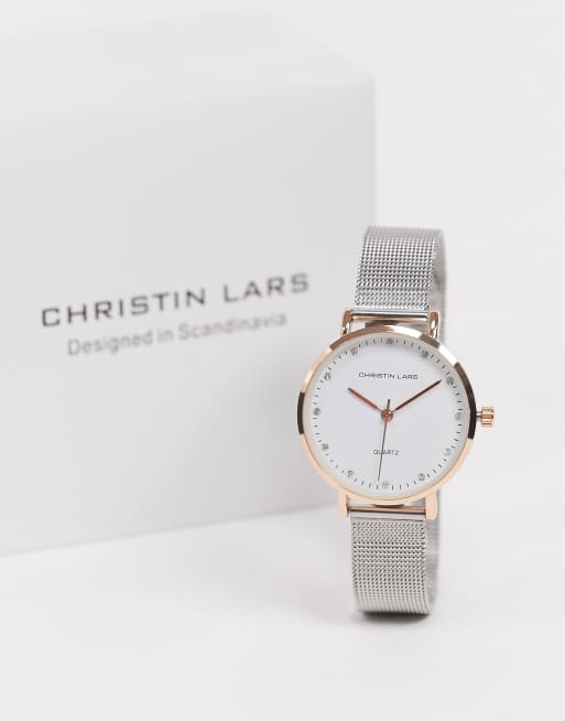 Christin Lars - Orologio argento con quadrante oro
