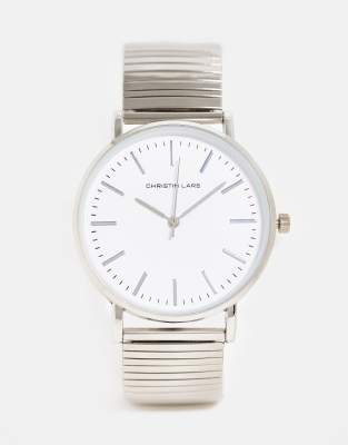 Christin Lars - Orologio con bracciale classico color argento