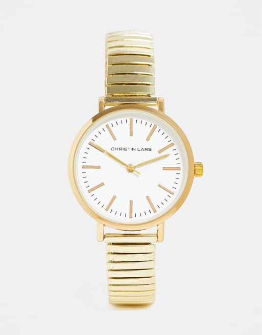 Christin Lars - Orologio con bracciale classico oro