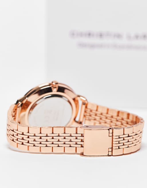 Christin Lars – Roséguldfärgad, smal armbandsklocka, 2 av 4