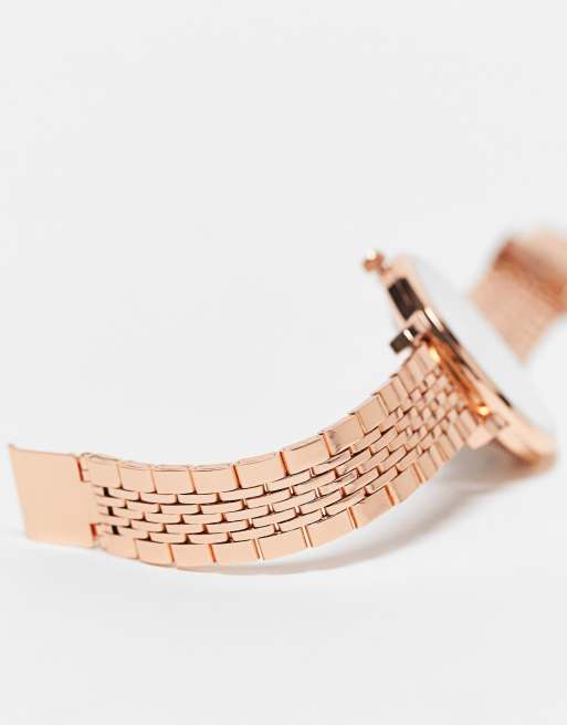 Christin Lars – Roséguldfärgad, smal armbandsklocka, 4 av 4