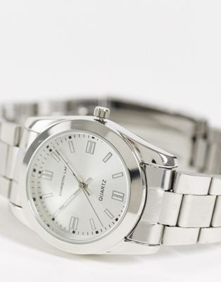 Christin Lars – Silberfarbene Armbanduhr für Damen