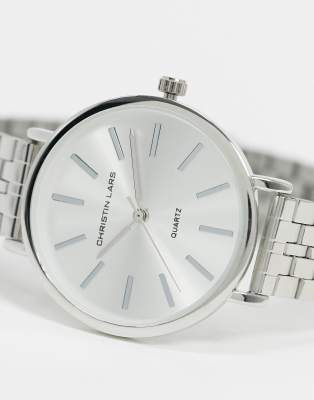 Womens chunky sale silver watch