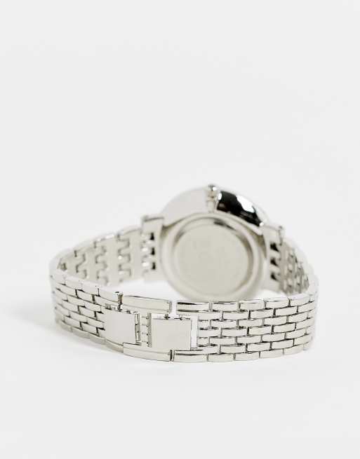 Christin Lars slimline linked bracelet strap watch in silver, 3 of 4