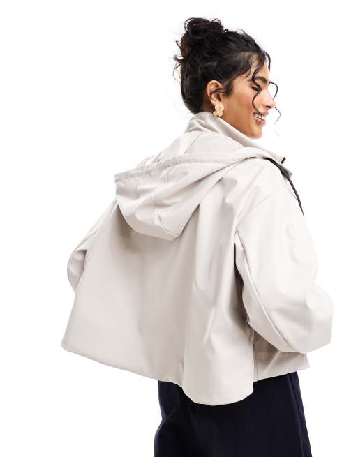 Chubasquero color piedra engomado cómodo con detalle de bolsillo de ASOS DESIGN, 3 de 4
