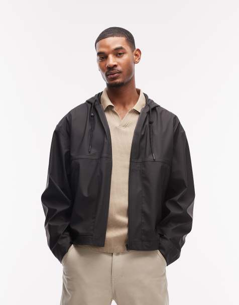 Chubasquero negro impermeable con capucha StormMAX™ de ASOS DESIGN - view 1