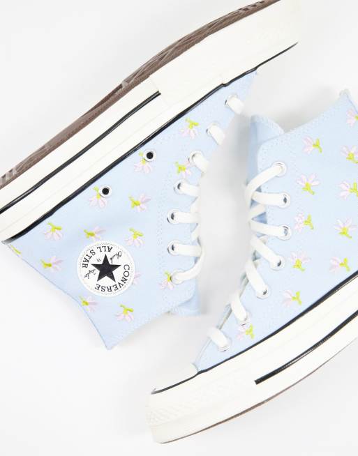 Converse Chuck 70 Hi Sneakers with Flower Embroidery