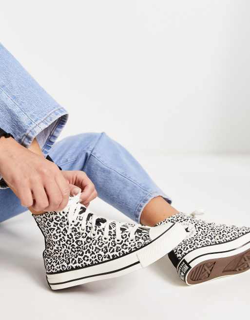 Converse all shop star leopardate