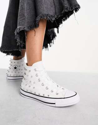 Shop Converse Chuck Taylor All Star Studded Sneakers In White