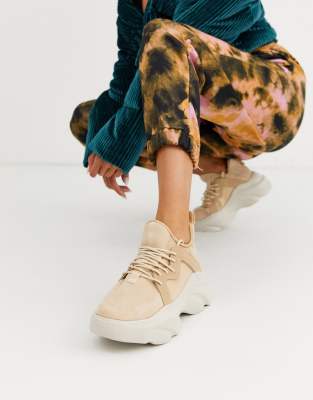 Cordones En Beis Sneakers Asos Con Design Chunky Director De 354LARj