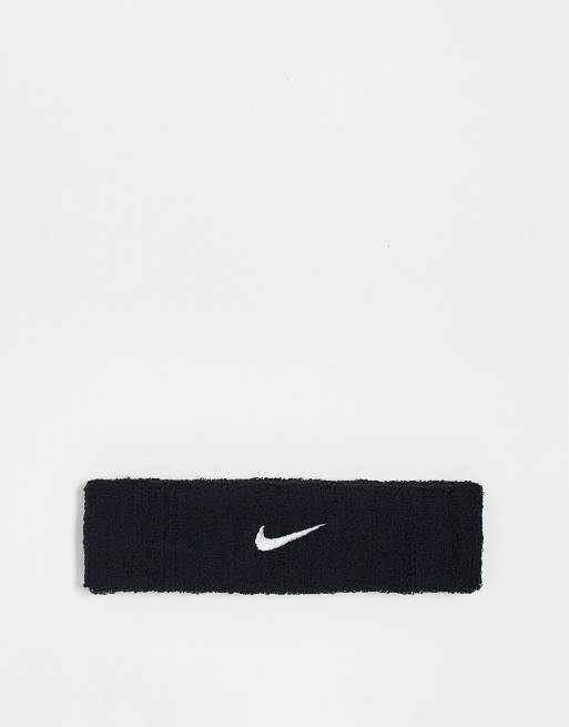 Nike cinta para el pelo Swoosh en Negro