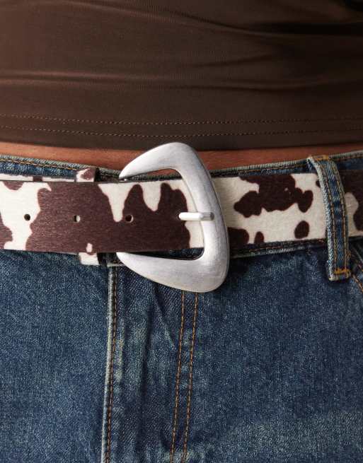 Cinturón con estampado de vaca de My Accessories Curve , 3 de 3