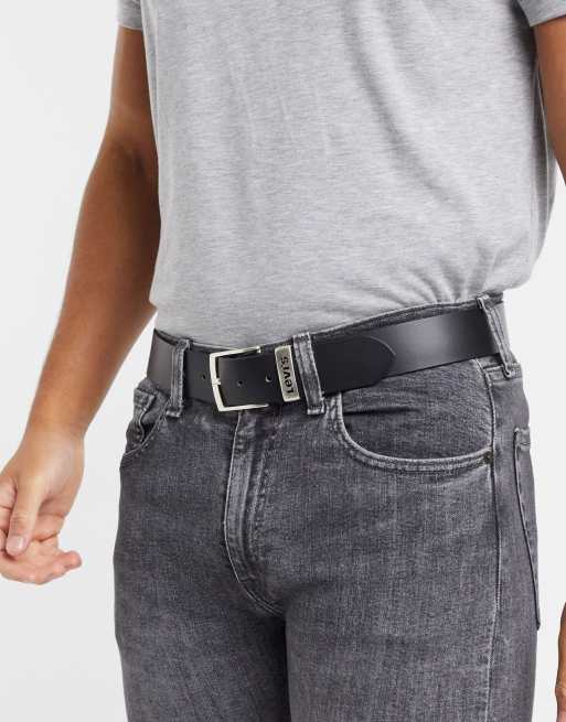 Cinturón de cuero negro New Ashland de Levi's, 3 de 4
