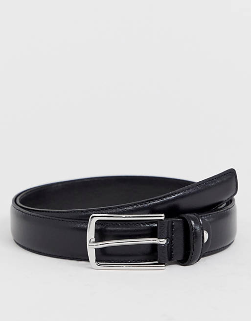 Cinturón de cuero negro premium de Jack & Jones