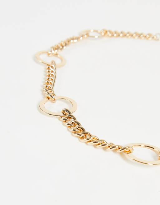 Cinturón dorado de cadena con círculos para cintura y cadera de ASOS DESIGN , 2 de 4