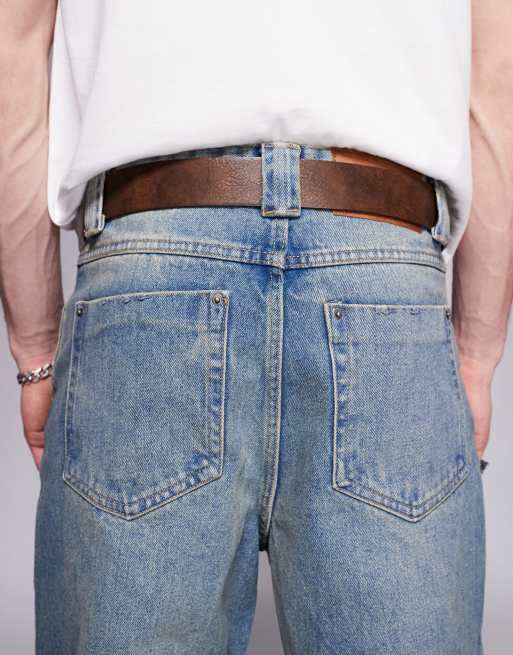 Cinturón marrón con hebilla llamativa de carnero de ASOS DESIGN, 3 de 3