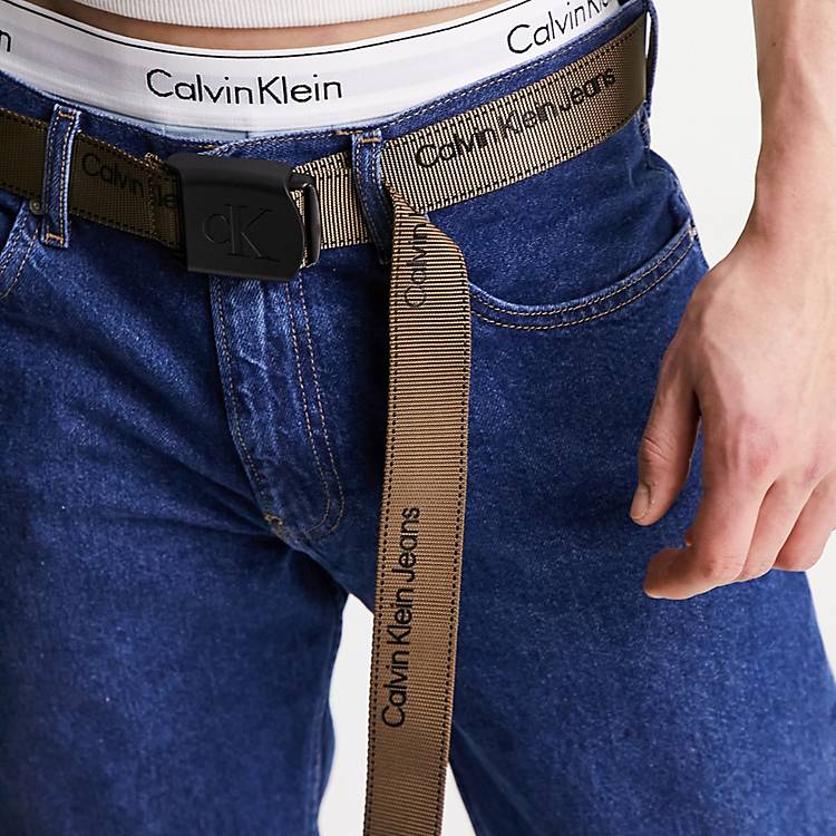 VolcanmtShops | Cinturón marrón de 38 mm de Calvin Klein Jeans | Mario  Sorrenti For Calvin Klein