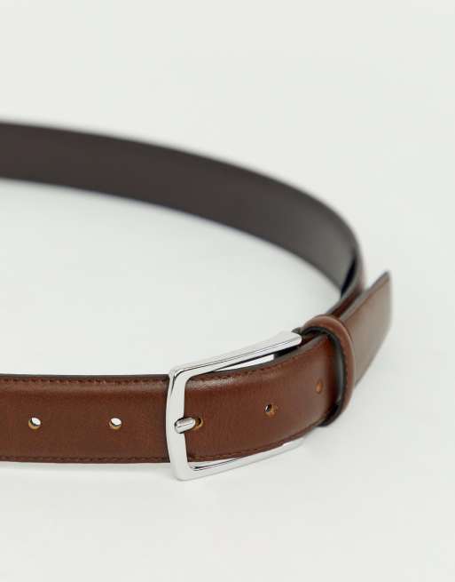 Cinturón marrón de cuero premium de Jack & Jones, 2 de 4