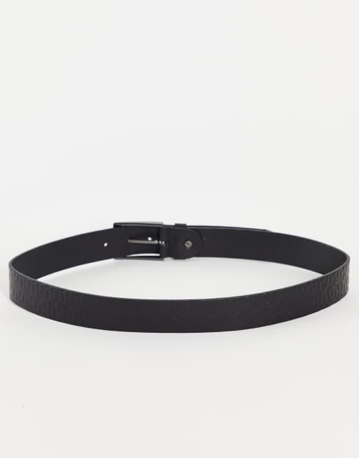Cinturón negro con logo de bandera y monogramas de cuero Layton de Tommy Hilfiger, 4 de 4