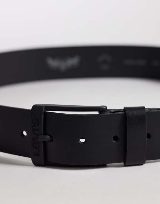 Cinturón negro de 40 mm de cuero Ducan de Levi's, 2 de 3