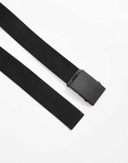 Cinturón negro de cincha con hebilla negro mate de ASOS DESIGN, 2 de 3