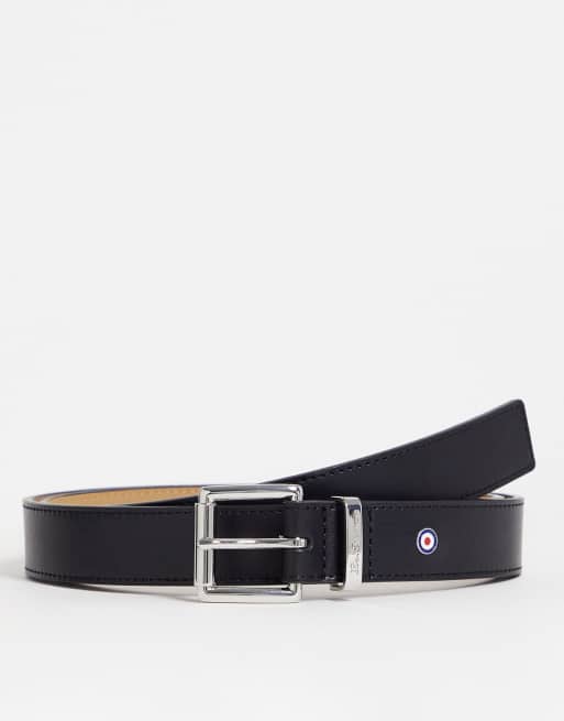 Cinturón negro de cuero de Ben Sherman