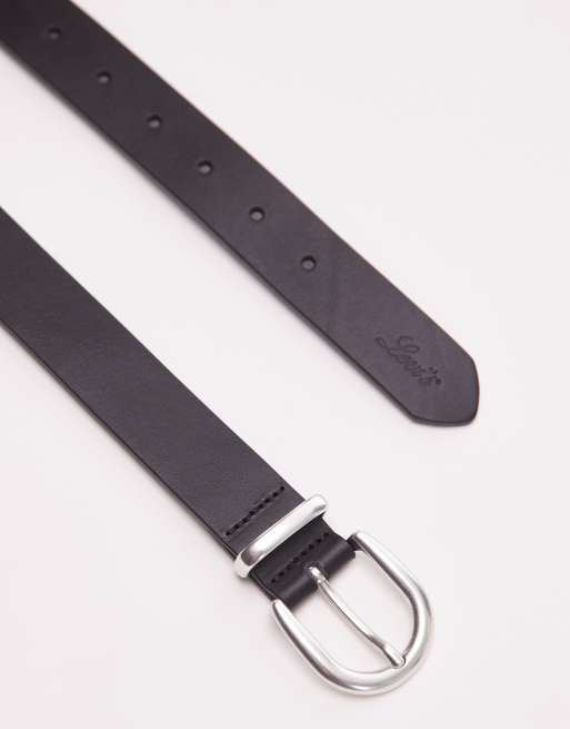 Cinturón negro de estilo wéstern de cuero Phoebe de Levi's, 2 de 3