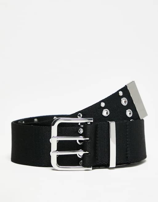 Cinturón negro de tejido Gia de Weekday