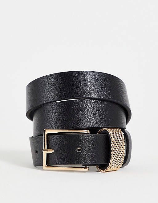Mujer Cinturones | Cinturón negro para cadera y cintura de My Accessories London - DK89593