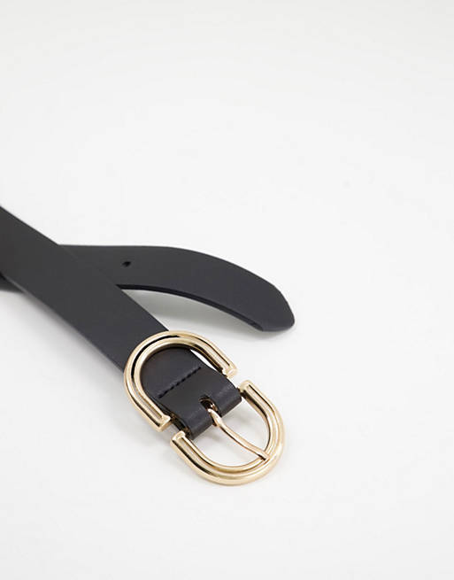 Mujer Cinturones | Cinturón negro para cintura y cadera de ASOS DESIGN Curve - FN51311