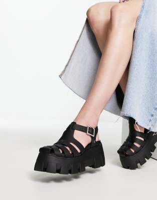 Circus Ny Alyson Chunky Platform Sandals In Black