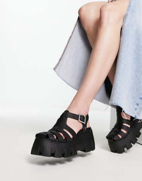 Circus NY Alyson chunky platform sandals in black - view 1