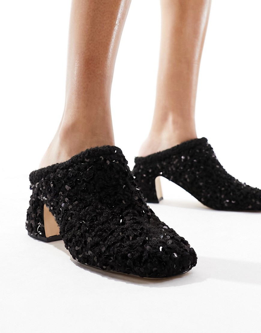Circus NY Orin sequin mule in black