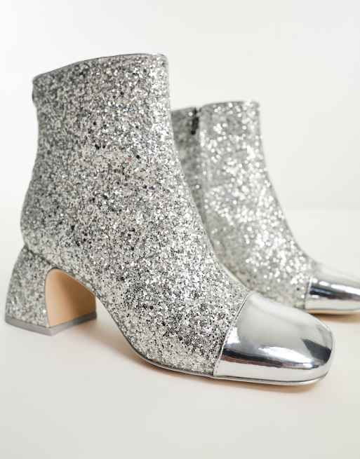 Sparkly sales ankle booties