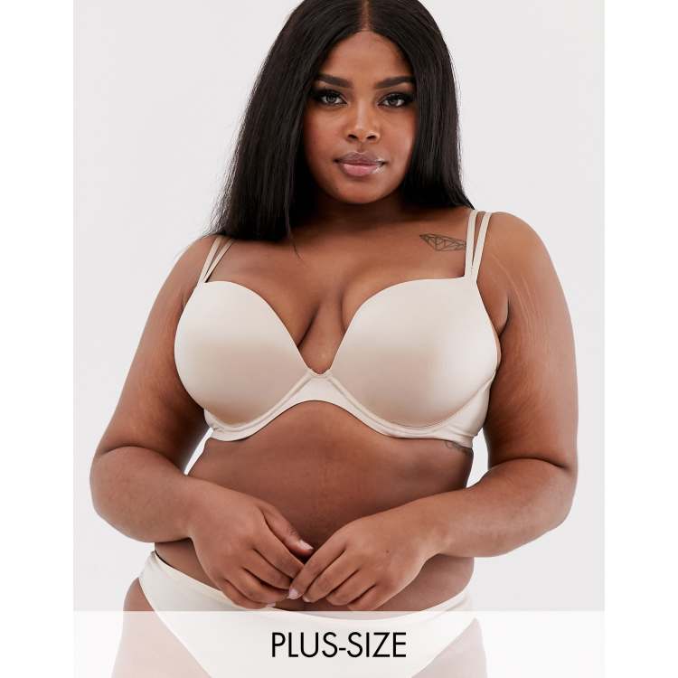 Plus Size Adore Push Up Underwire Bra Beige