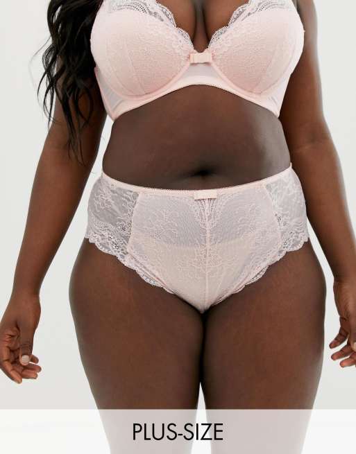 City Chic – Eve – Underklädesset med djupt urringad spetsbehå med stretch och trosor, 3 av 3