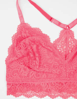 lace bralette pink