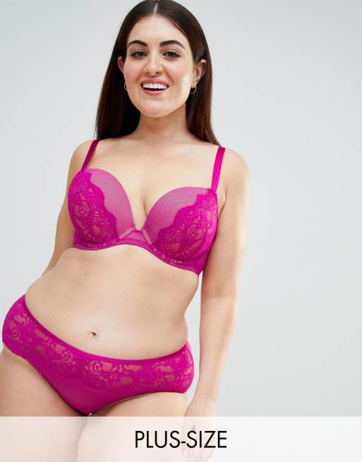 City Chic - Rihanna - Completo intimo con reggiseno con dorso a vogatore e culotte, 3 di 3