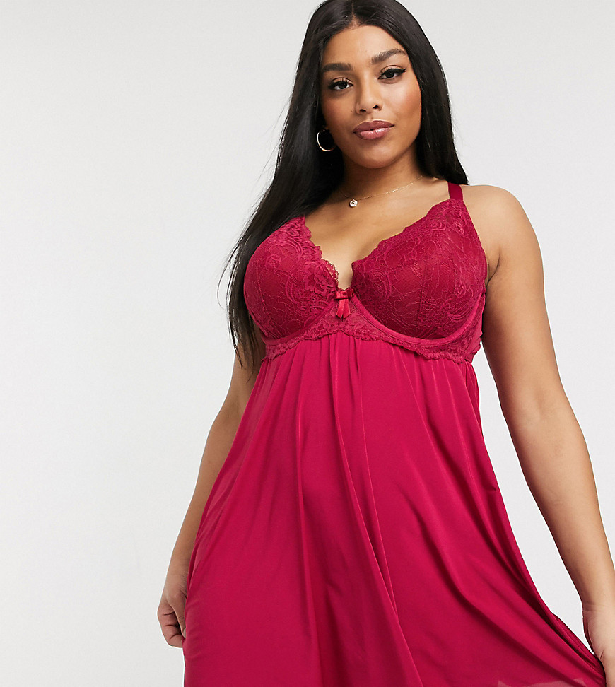City Chic - Suzannah - Babydoll in rood