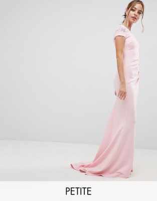 pink fishtail maxi dress