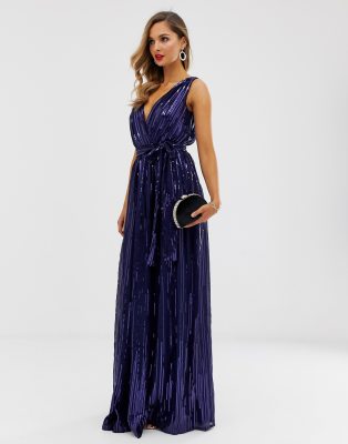 chiffon wrap maxi dress