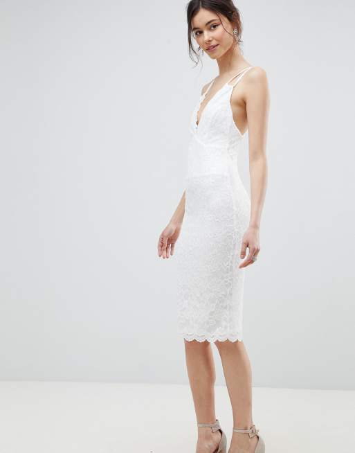 Asos lace cami midi pencil sales dress