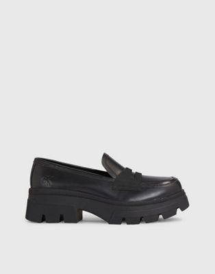 CK Jeans chunky combat loafers in black